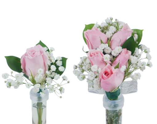 CORSAGES & BOUTONNIERES - LIGHT PINK