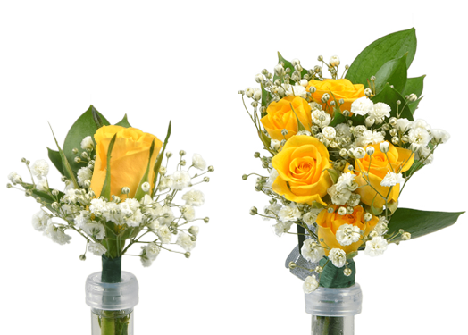 CORSAGES & BOUTONNIERES - YELLOW